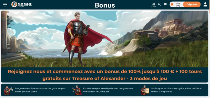 Alexander Bonuses